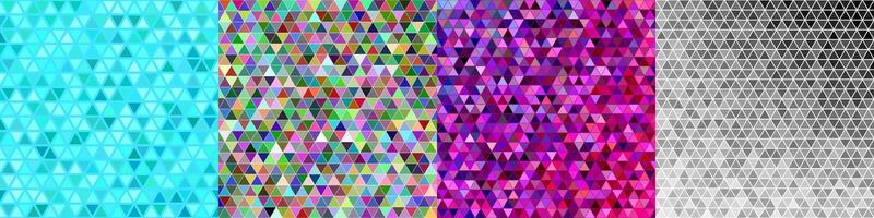 Abstract triangle polygon background set vector