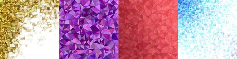 Abstract triangle polygon background collection vector