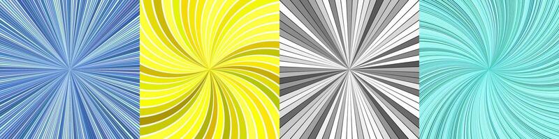 Abstract geometric ray burst background set vector