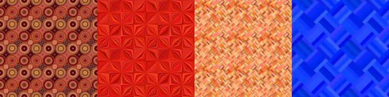 Seamless color geometric pattern set vector