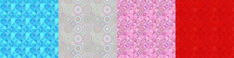 Seamless color geometric pattern set vector