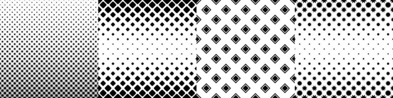 Monochrome geometrical pattern collection vector