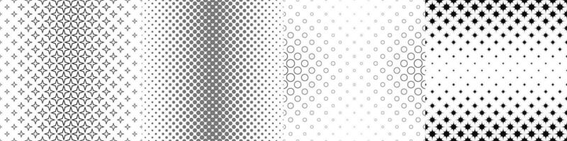 Black and white pattern collection vector