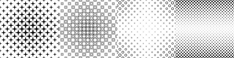 Black and white pattern collection vector