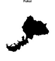 Fukui prefecture blank outline map vector