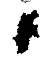 Nagano prefecture blank outline map vector