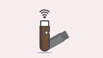 Animated of usb flash memory suitable for concepts for branding, novelty items, or creative designs. video