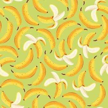 modelo con banana. brillante y veraniego textura. vector