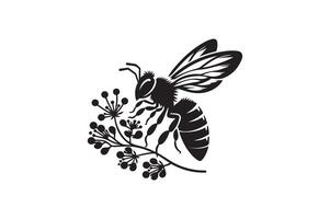 Bee style white white Background vector