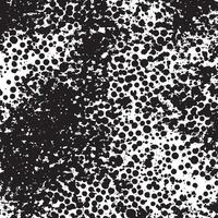 A black and white grunge texture template, characterized by a dark overlay of messy dust. The distressed background is abstract, dotted, and scratched, offering a vintage noise grain effect vector