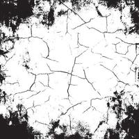 A grunge background in black and white, featuring an abstract vintage texture. This background is characterized by cracks, breaks, and stains vector