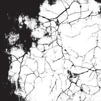 An abstract vintage texture in grunge black and white, featuring cracks, breaks, and stains. This grunge texture is characterized by damage and cracks vector