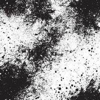A black and white grunge texture template, characterized by a dark overlay of messy dust. The distressed background is abstract, dotted, and scratched, offering a vintage noise grain effect vector
