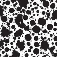 A black and white grunge texture template, characterized by a dark overlay of messy dust. The distressed background is abstract, dotted, and scratched, offering a vintage noise grain effect vector