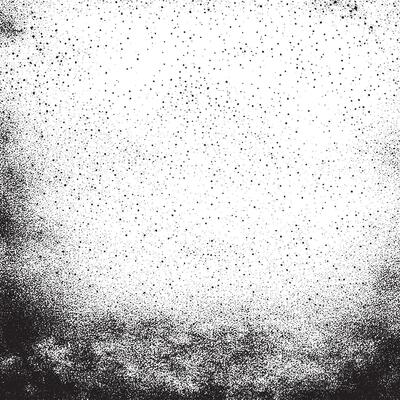 Abstract noise small particles debris and dust distressed uneven background grunge texture overlay with rough and fine grains isolated on white background