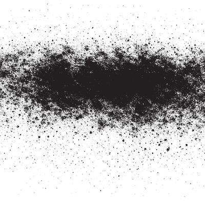 Abstract noise small particles debris and dust distressed uneven background grunge texture overlay with rough and fine grains isolated on white background