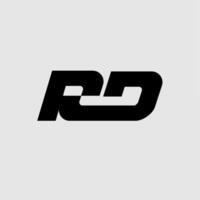 RD Monogram Technology Abstract Minimalist Logo vector