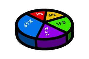 Business Values in 3D Circle Chart Form vector