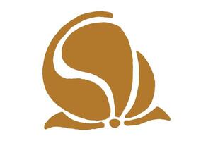 Logo Icon with Flower Shoot Shape vector