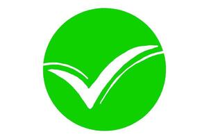 Green Checklist icon Button vector