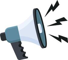 Megaphone with Sound Waves vector