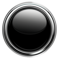 3d button. Round buttons with metal frame. png