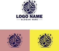 music logo icon for business app icon band typography dj song musical logo template vector