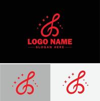 music logo icon for business app icon band typography dj song musical logo template vector