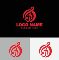 music logo icon for business app icon band typography dj song musical logo template vector