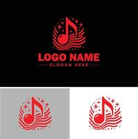 music logo icon for business app icon band typography dj song musical logo template vector