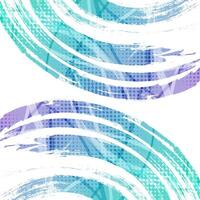 Abstract Sport Background with Cyan and Purple Gradient Brushstrokes and Halftone Effect. Grunge Background vector