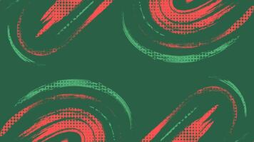 Abstract Sports Background with Green and Orange Brush Texture and Halftone Effect. Grunge Background for Banner or Poster Design vector