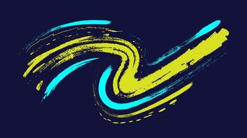Abstract Sport Background with Cyan and Yellow Brush Texture. Grunge Background vector