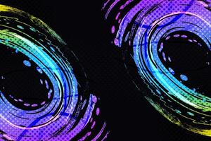 Abstract Sport Background with Colorful Gradient Brush Texture with Halftone Effect. Iridescent Grunge Brushstroke Element for Design vector