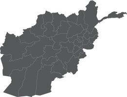 regional blank map of Afghanistan with provinces or territories and administrative divisions. Editable and clearly labeled layers. vector
