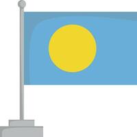 National flag of Palau Illustration vector
