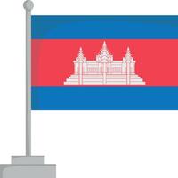 National flag of Cambodia Illustration vector