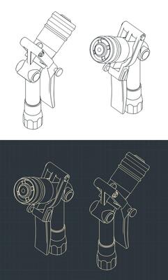 LPG nozzle isometric blueprints