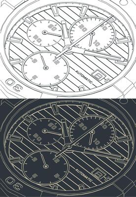 Dial close-up of wrist watch