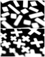 Crosses and rectangles shadows and lights vector