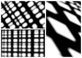 Shadows and lights abstract illustrations Set vector