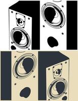 Hi-fi speaker systems close-up vector