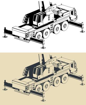 Mobile crane with long telescopic boom