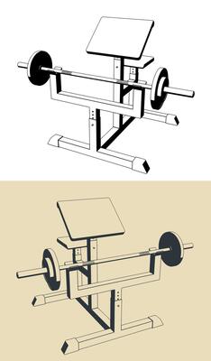 Preacher curl machine