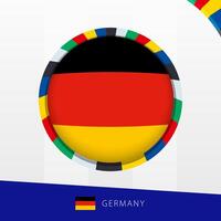Germany Flag with Colorful Circle Border. vector