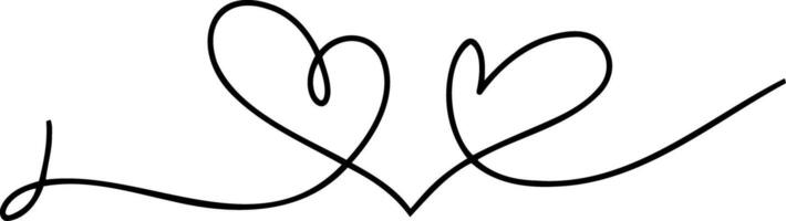 Outline heart clipart Hand drawing icon Doodle sketch vector