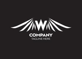 Letter W logo icon design template elements. Suitable for any business or corporate identity. W with sharp wings, business brand vector