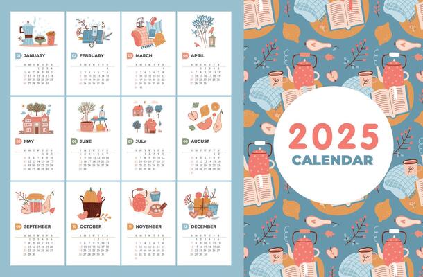 Cute and cozy 2025 calendar template with hand drawn four seasons elements. Week starting on Sunday. Ready to print. Cute illustrations in flat hand drawn style. 47857469 Vector Art at Vecteezy cute-and-cozy-2025-calendar-template-with-hand-drawn-four-seasons-elements-week-starting-on-sunday-ready-to-print-cute-illustrations-in-flat-hand-drawn-style-47857469-vector-art-at-vecteezy