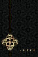 luxury background frame border with seamless Pattern vector