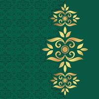 frame background border with batik seamless Pattern vector